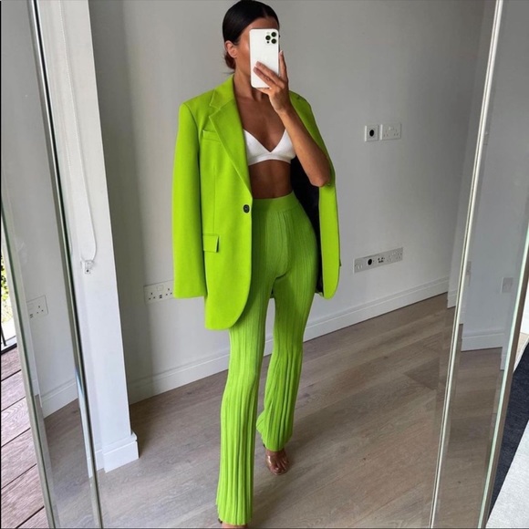 Zara Lime Green Blazer - Picture 2 of 11